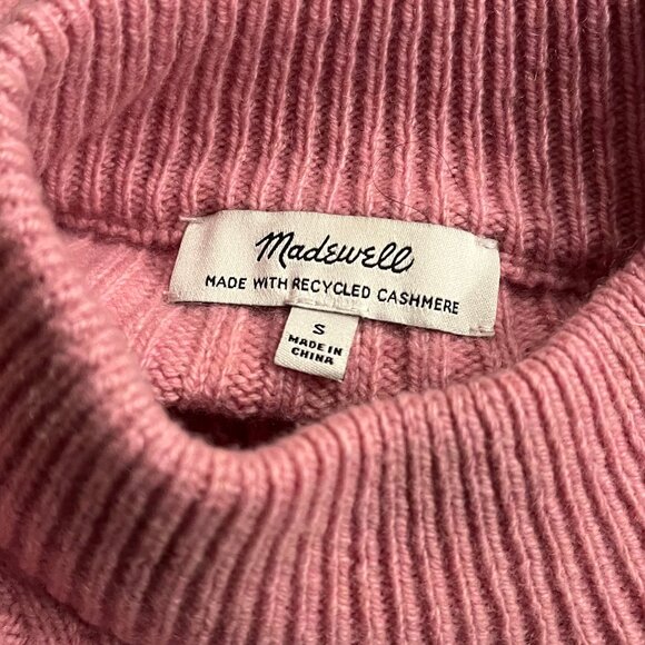 Madewell (re)sourced Cashmere Ribbed Mockneck Pullover Sweater - Picture 4 of 6